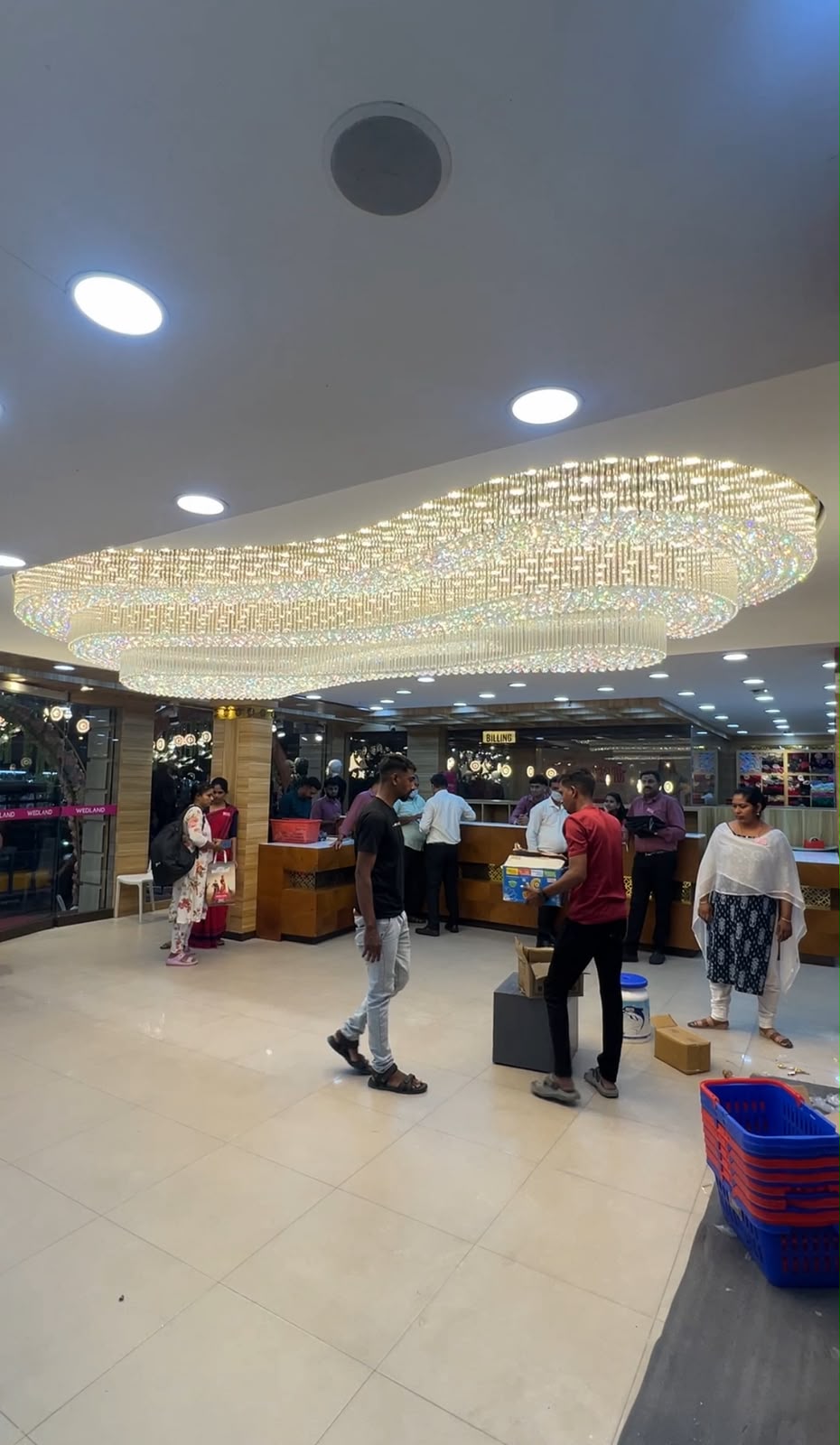 Wed Land wedding venue interior and chandelier project in Kollam, Kerala by Star Group Interiors